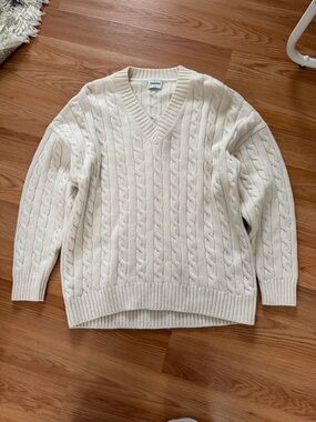 Sunday Best Cream Cable Knit Sweater Top